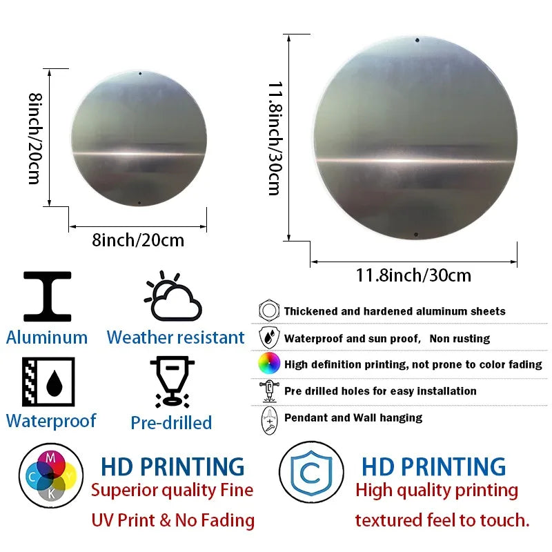 Creative Nativity Scene Christmas Aluminum Wall Art, Round Decor for Living Room, Bathroom, Bedroom & More, Perfect Holiday Gift