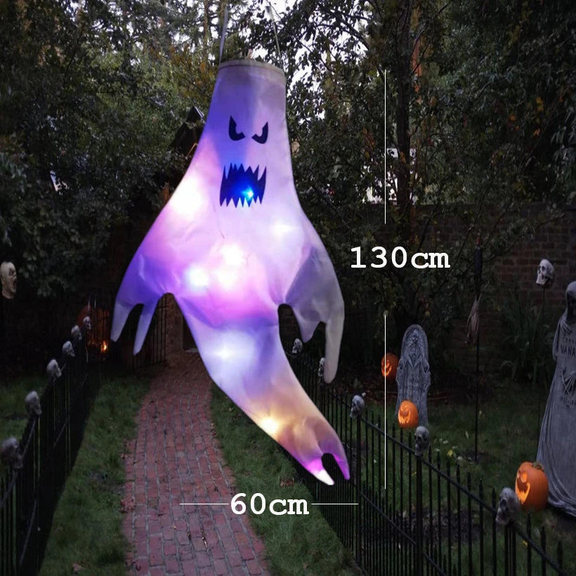 Hanging Ghost Halloween LED Luminous Ghost Children's Gift Scary Party Props Home Outdoor Courtyard Bar Hanging Decorations