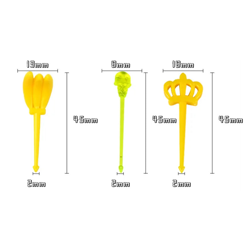 Halloween Series Plastic Fruit Fork Set Cute Cartoon Shape Cake Dessert Forks Decorations Children Lunches Toothpick Supplies