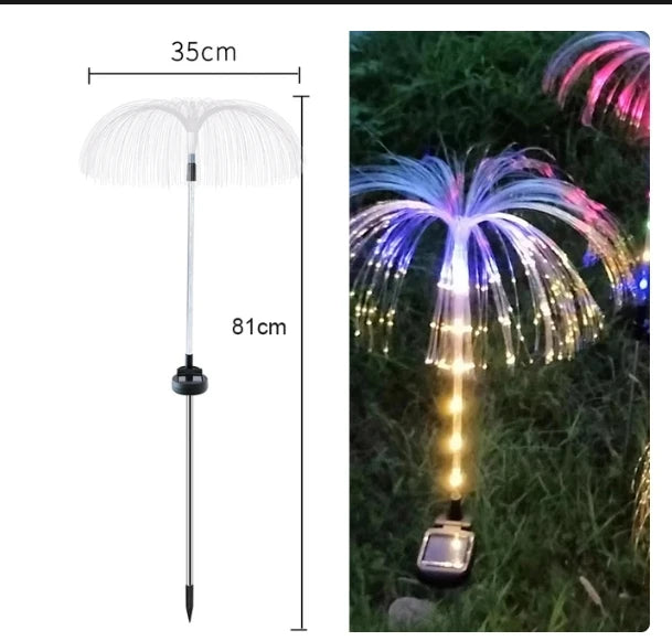 LED Solar Jellyfish Garden Lights Outdoor Waterproof Christmas Ornaments Yard Balcony Lawn Decoration Solar Powered Flowers Lamp