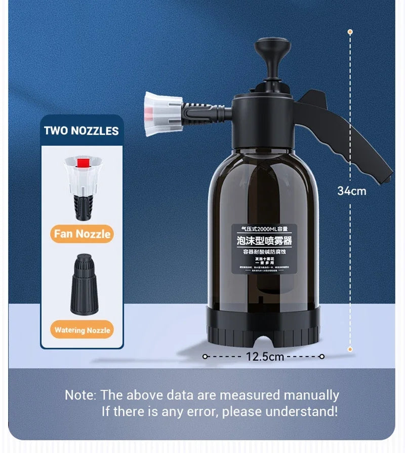 Foam Sprayer Foam Wash Car Spray Bottle High Pressure Spray Gun Manual Air Pressure Water Spray Bottle For Garden Car Wash