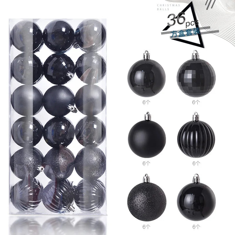 1Box 3/4cm Christmas Balls Christmas Tree Ornaments Xmas Hanging Tree Pendants Home Party Christmas Tree Decor New Year Gifts