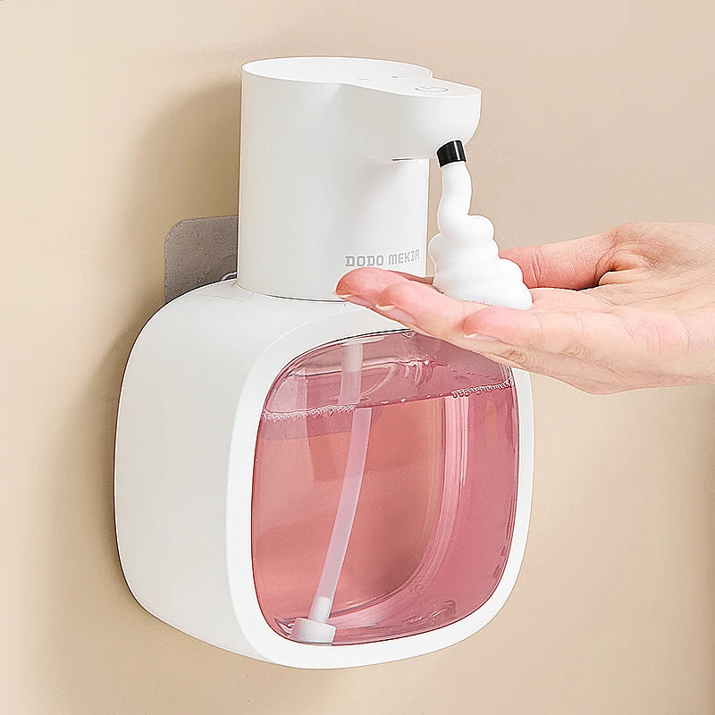 New Wall Mounted Automatic Soap Dispenser Foam Smart Hand Washing Machine 500ml Liquid Rechargeable Bathroom Induction Sensor