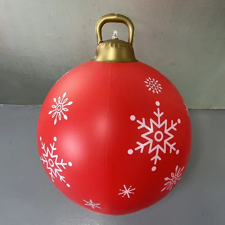 Big Outdoor Christmas Inflatable Decorated Ball 60cm PVC Giant Big Large Balls Xmas Tree Decorations Ball without Light Ornament