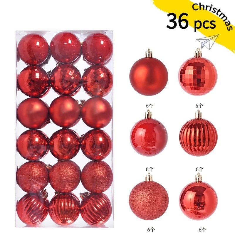 1Box 3/4cm Christmas Balls Christmas Tree Ornaments Xmas Hanging Tree Pendants Home Party Christmas Tree Decor New Year Gifts