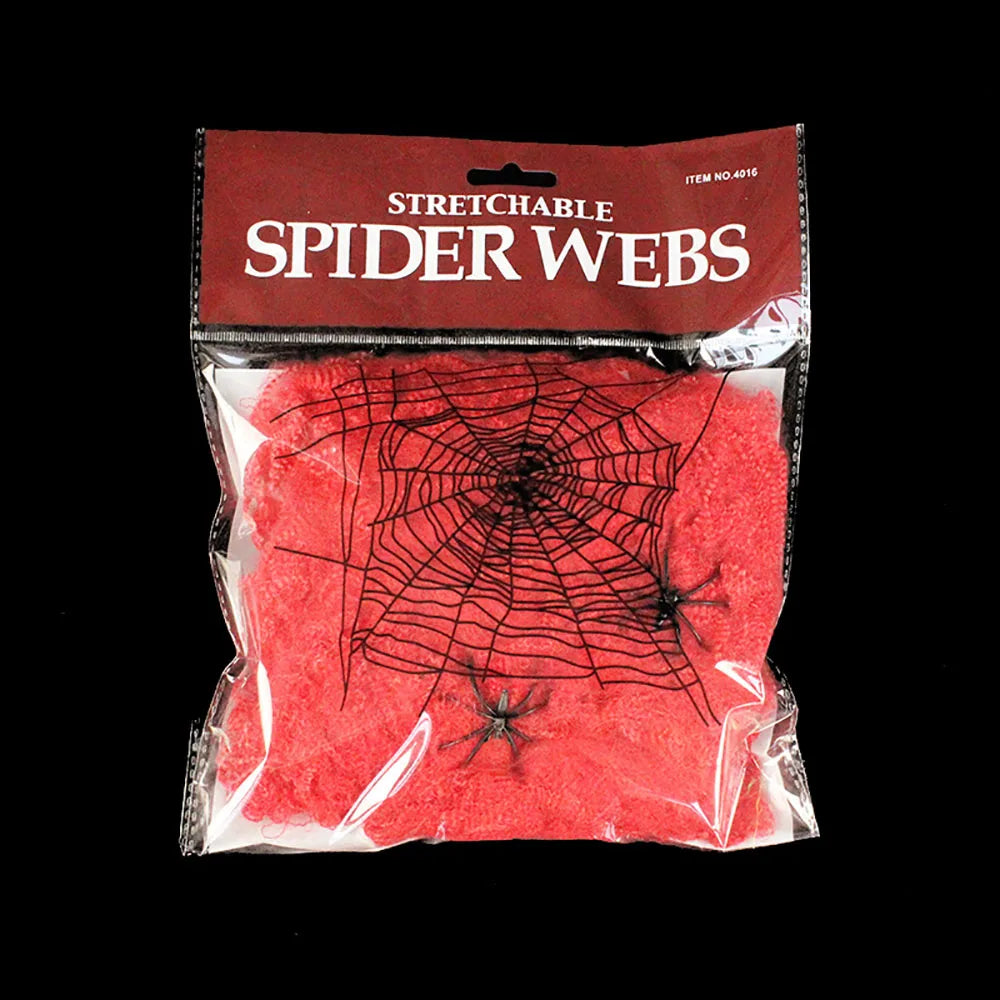 Halloween Decoration Spider Web,Artificial Spider Web,Stretchy Cobweb With Spider,Horror Gothic Haunted House Home Decor