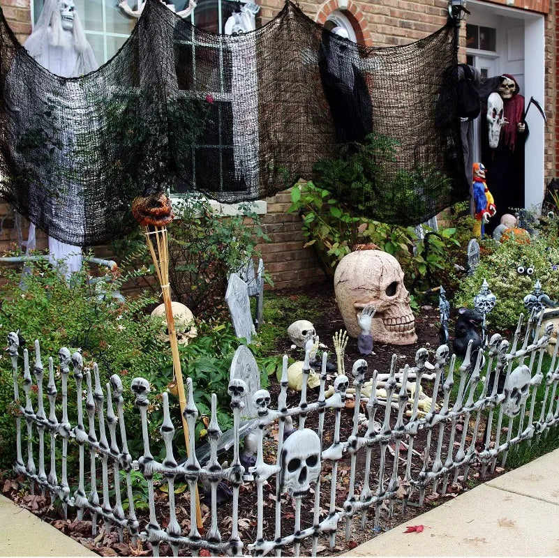 Halloween Black Gauze Outdoor Hanging Scary Gauze Ghost Cloth for Haunted House Scene Props Halloween Party Decoration Props