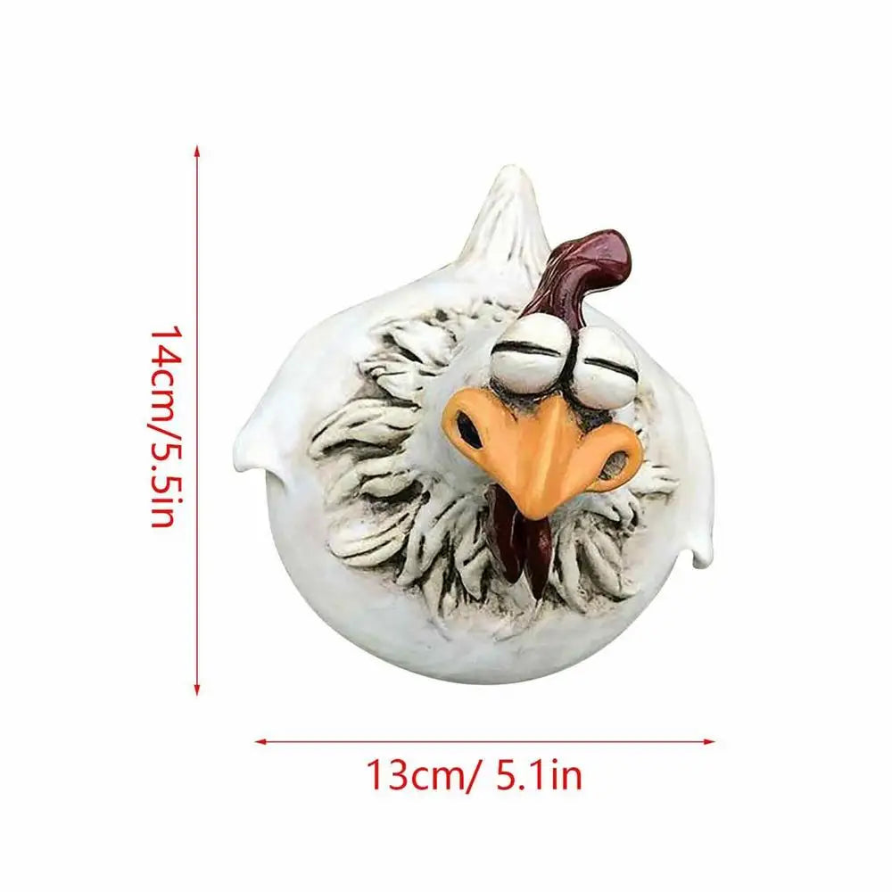1PC Chicken Fence Decor Statues Resin Garden Farm Yard Chicken Hen Sculpture Art Craft Courtyard Housewarming Home Decoration