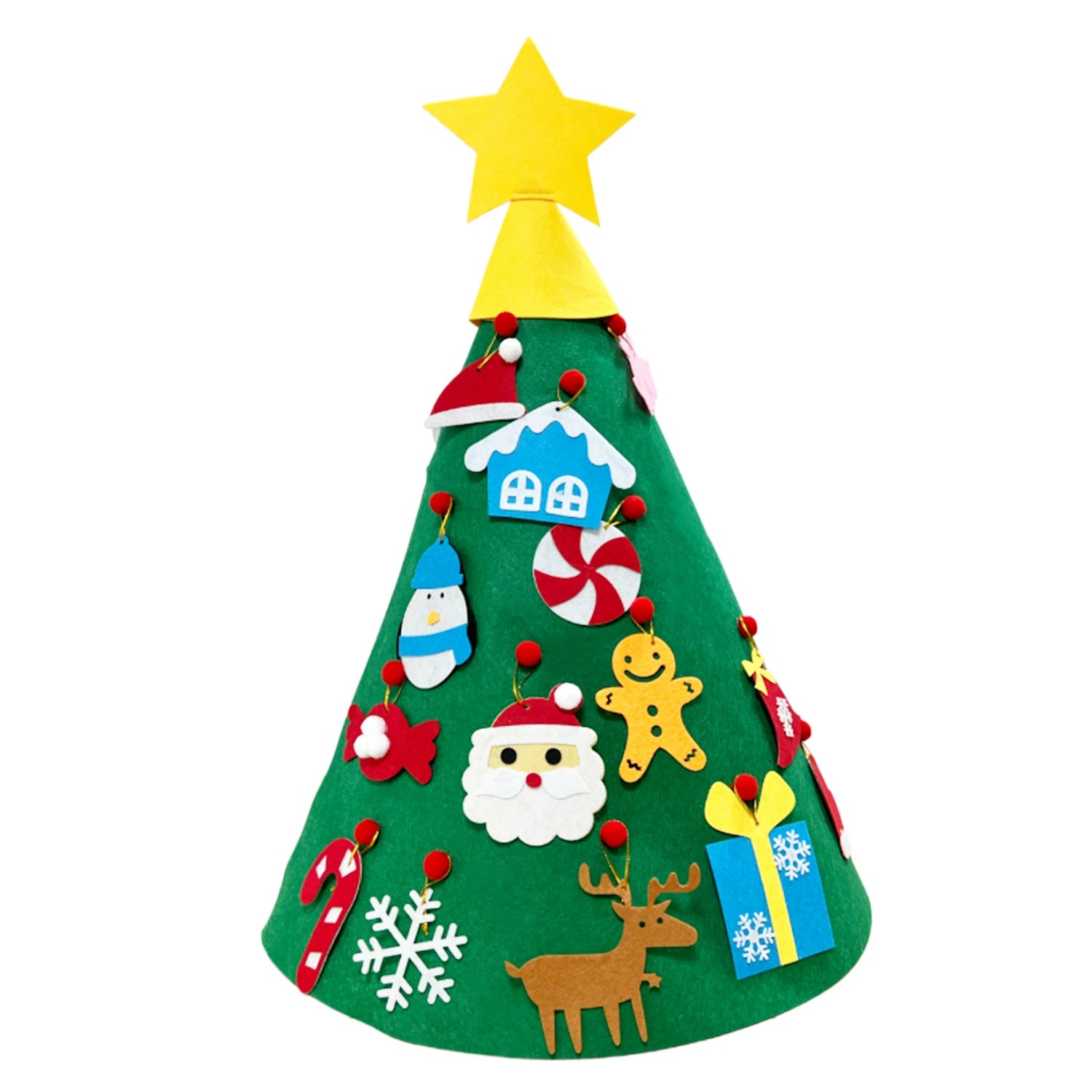 DIY Felt Christmas Tree Christmas Decoration for Home Navidad New Year Christmas Ornaments Santa Claus Xmas Kids Gifts