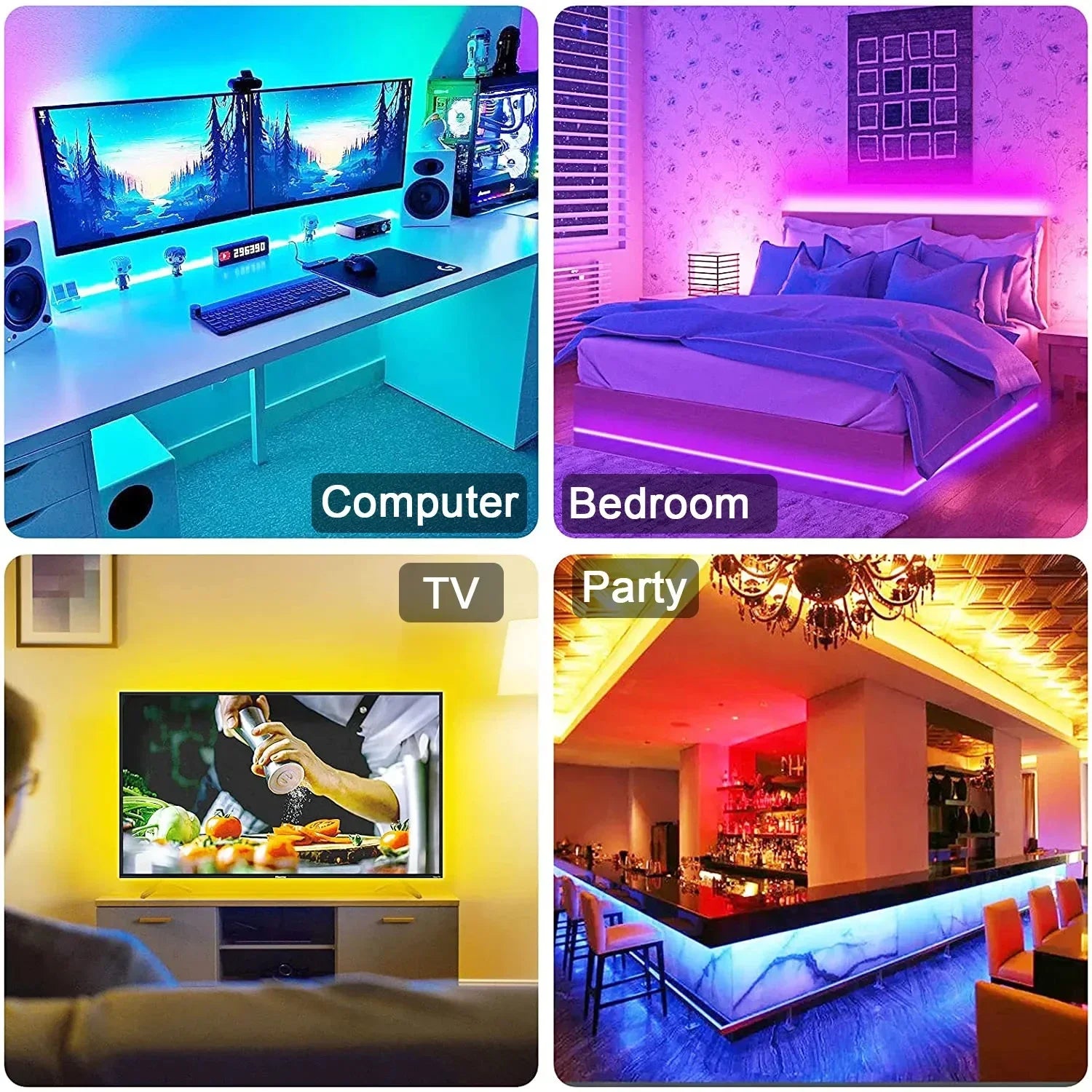 5V 5050 LED Strip Light USB Bluetooth APP Control 30LEDs/m RGB Flexible Diode For TV Backlight Lamp Home Christmas Decor Lights
