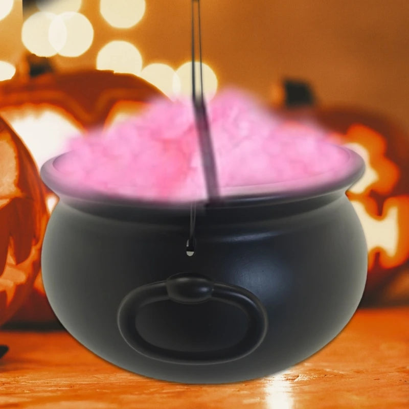 32cm Large 12Inch Black Cauldron Kettle Bucket Witches Sweets Candy Bowl for Halloween Trick or Treating Party Decoration