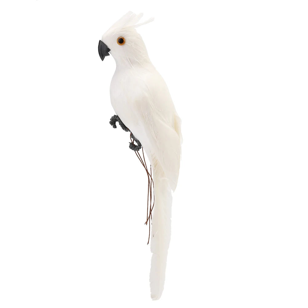 25cm Simulation Parrot Creative Foam Feather Artificial Parrot Macaw Bird Model Lawn Figurine Home Garden Ornament Decoration