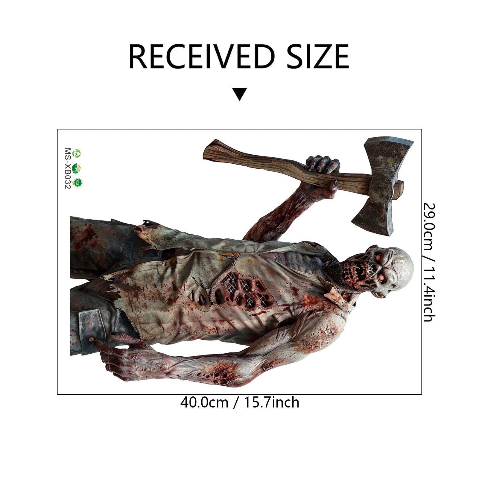 Halloween Wall Stickers Horror Thriller Broken Wall Zombie Theme Party Home Decoration Wall Stickers