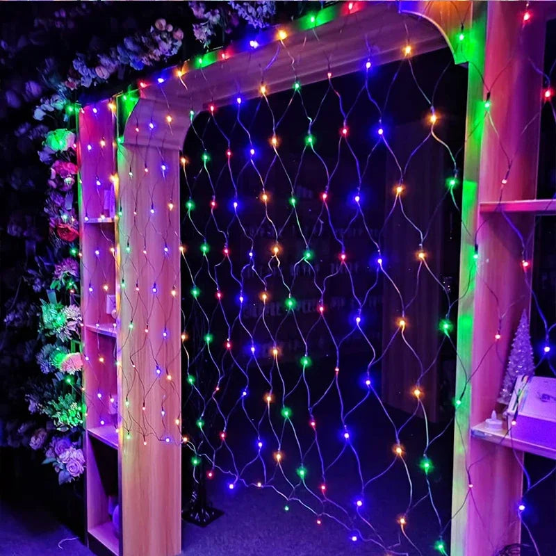 1M-36M LED Outdoor Fishing Net Christmas Fairy Lights Festoon Garden Street Garland Curtain Wedding Tree Ramadan Decoration 2026