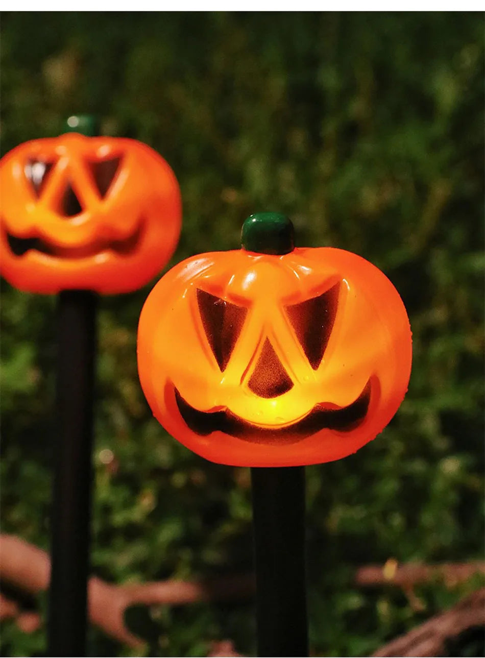 5PCS/Set Pumpkin,Ghost Solar Halloween Lights Outdoor Waterproof Pathway Light Garden Home Decoration Lamp Halloween Accessories