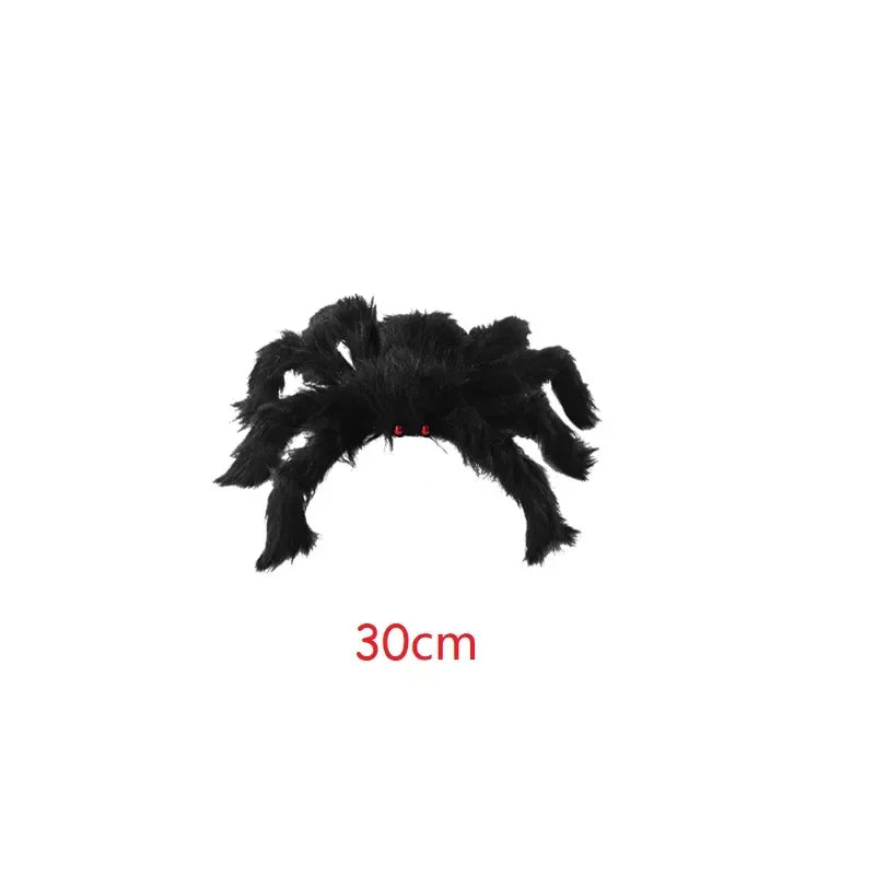 30cm/50cm/90cm/150cm/200cm Extra Large Plush Black Spider Outdoor Home Bar Party Haunted House Horror Props Halloween Decoration