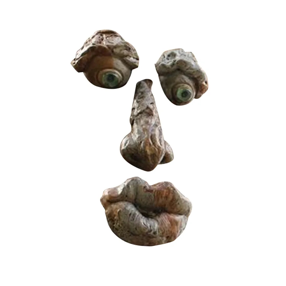 Peeker Yard Art Outdoor Tree Funny Old Man Face Sculpture Whimsical Tree Face Garden Decoration