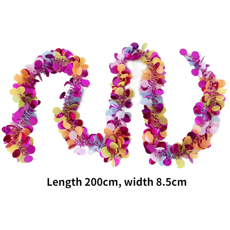 Lush 70.8" Faux Eucalyptus Garland With White Flowers - Perfect For Home & Holiday Decor, Wall Hanging, Yard, And Party Accents