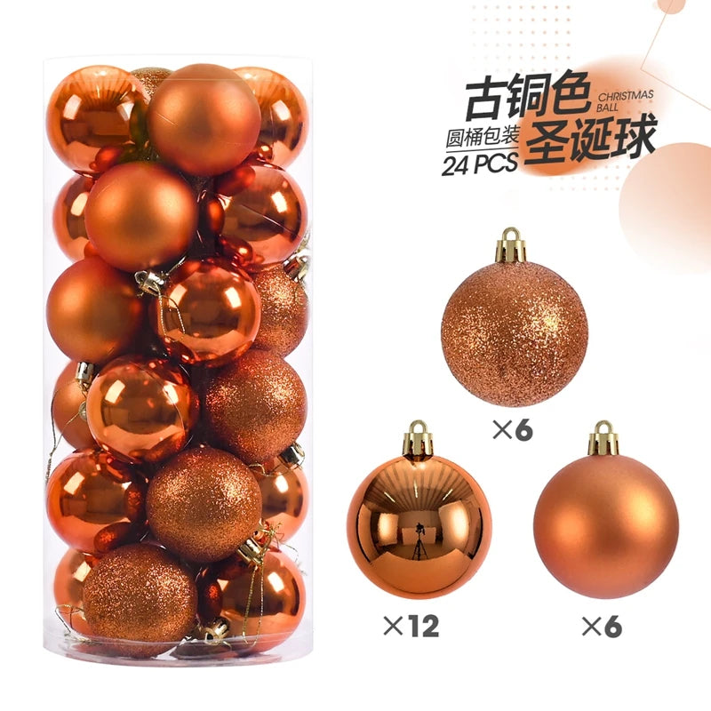 1Box 3/4cm Christmas Balls Christmas Tree Ornaments Xmas Hanging Tree Pendants Home Party Christmas Tree Decor New Year Gifts