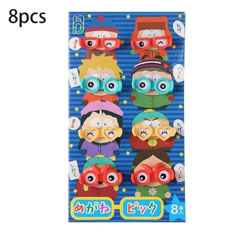 Halloween Series Plastic Fruit Fork Set Cute Cartoon Shape Cake Dessert Forks Decorations Children Lunches Toothpick Supplies