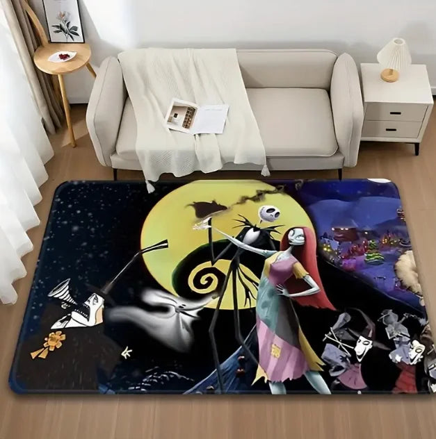 1pc Nightmare Before Christmas Outdoor Carpet Jack Skellington Halloween Christmas Floor Mat Patio Camping Living Room Bedroom