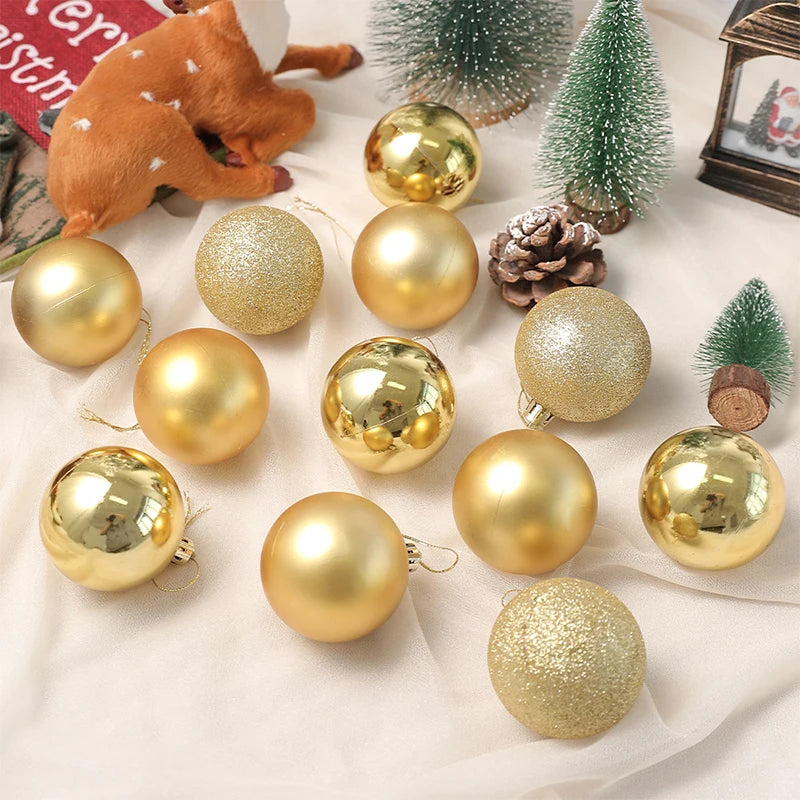 1Box 3/4cm Christmas Balls Christmas Tree Ornaments Xmas Hanging Tree Pendants Home Party Christmas Tree Decor New Year Gifts