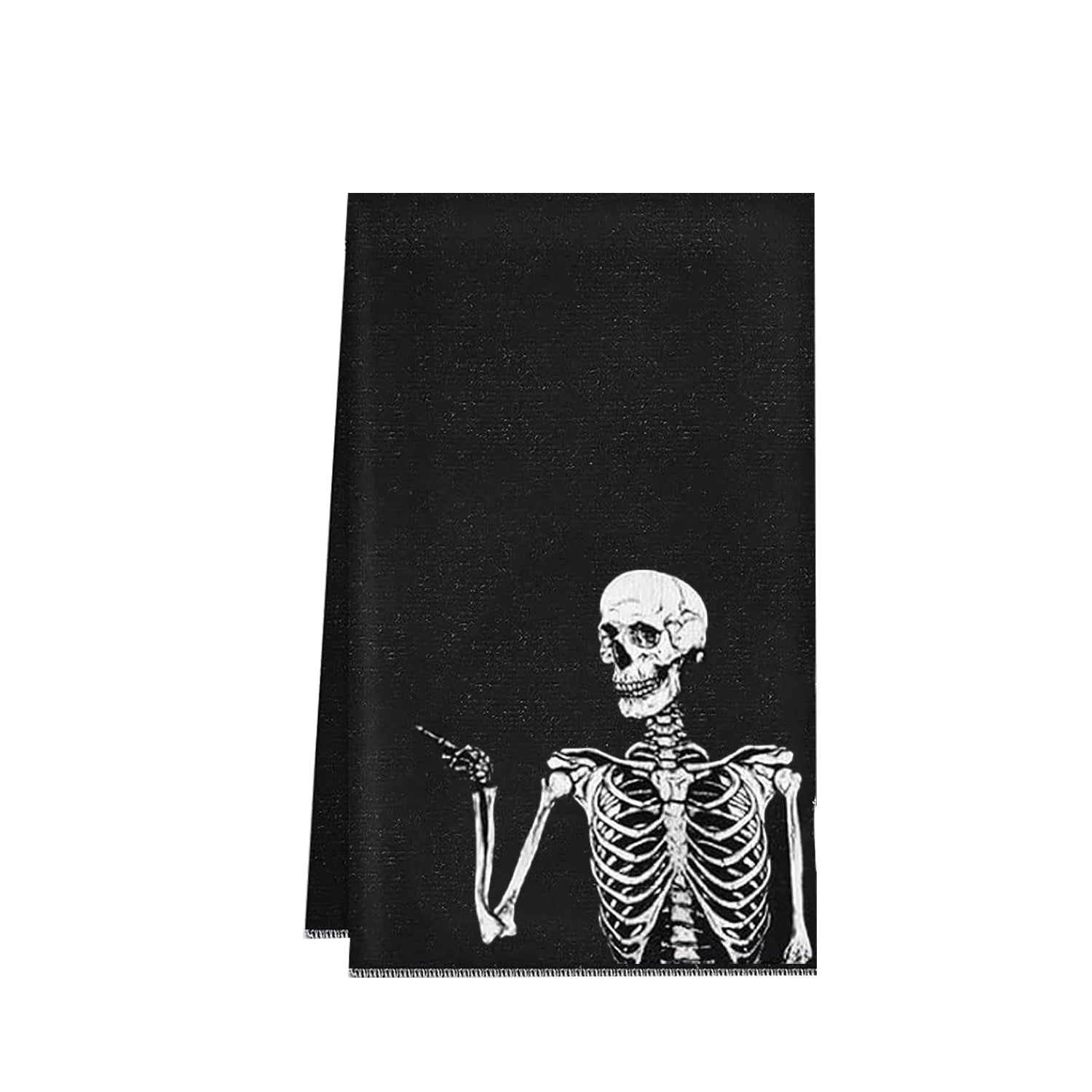 Halloween Kitchen Towels Gift Rock and Roll Skeleton Hippie Skull Dish Towels  Absorbent  Bathroom Gift Halloween decoration