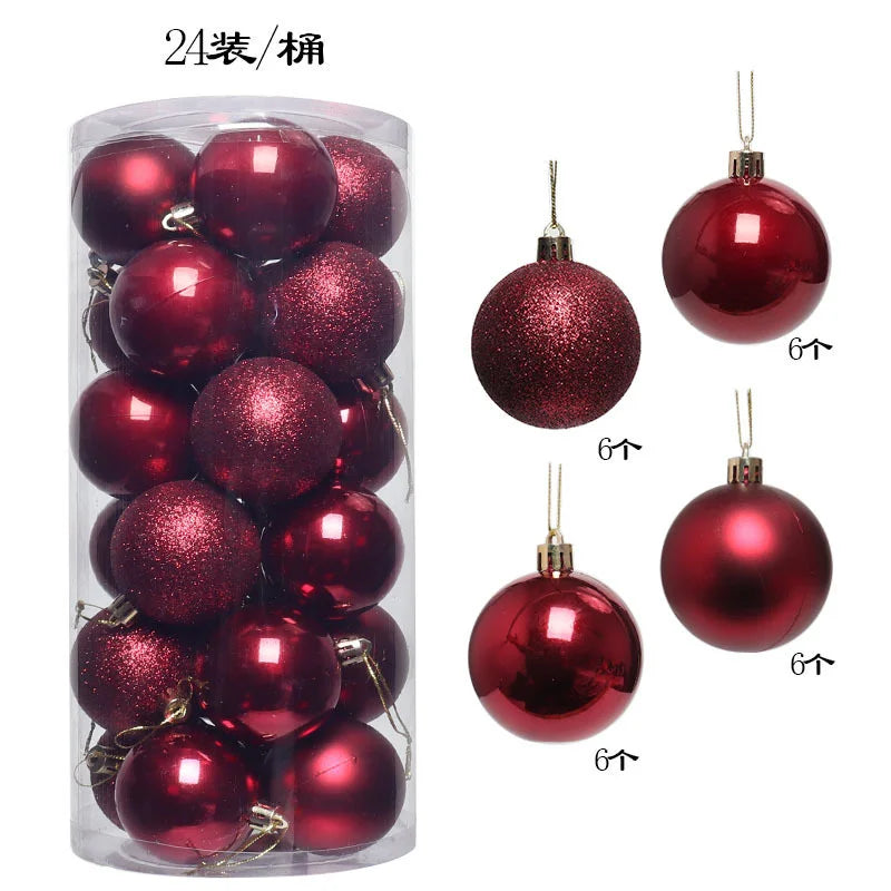 1Box 3/4cm Christmas Balls Christmas Tree Ornaments Xmas Hanging Tree Pendants Home Party Christmas Tree Decor New Year Gifts