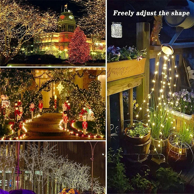 7M~42M Solar Power Fairy String Lights, Waterproof, Copper Wire, Christmas Party Garland, Outdoor Garden, Wedding