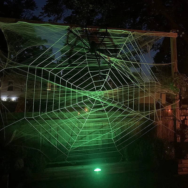 150/250cm Black White Spider Web Giant Stretchy Cobweb For Home Bar Garden Haunted House Horror Props Halloween Party Decoration