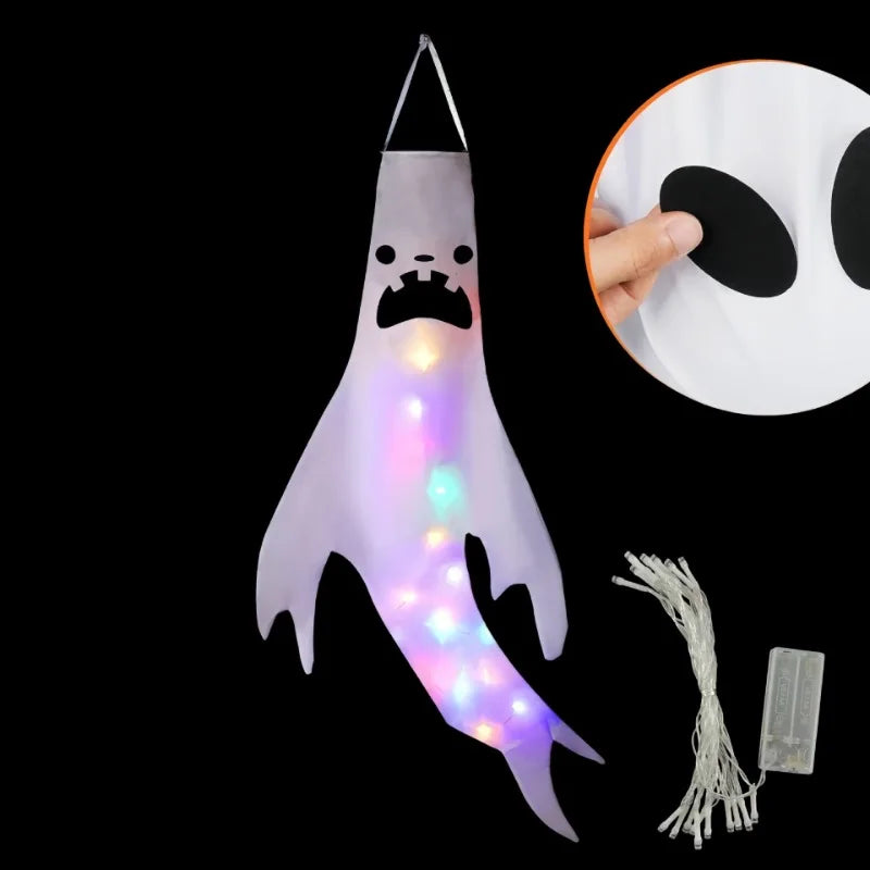 Hanging Ghost Halloween LED Luminous Ghost Children's Gift Scary Party Props Home Outdoor Courtyard Bar Hanging Decorations
