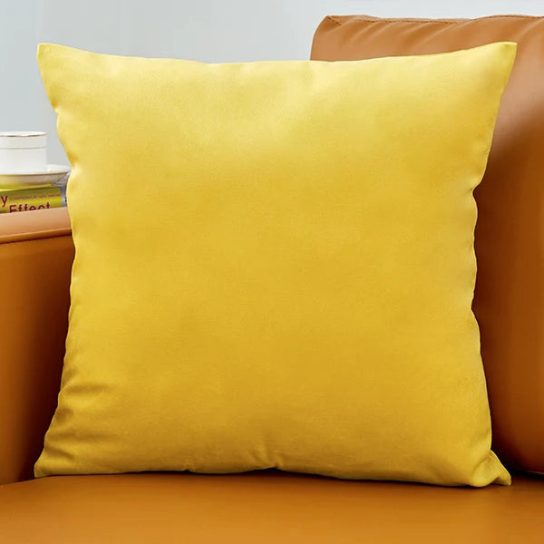 Pillow Cover Velvet Pillow Case 40x40cm For Living Room Sofa Decorative Pillows Home Decor Housse De Coussin Yellow Green Blue