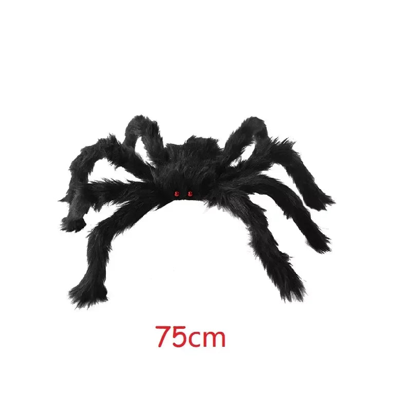 30cm/50cm/90cm/150cm/200cm Extra Large Plush Black Spider Outdoor Home Bar Party Haunted House Horror Props Halloween Decoration