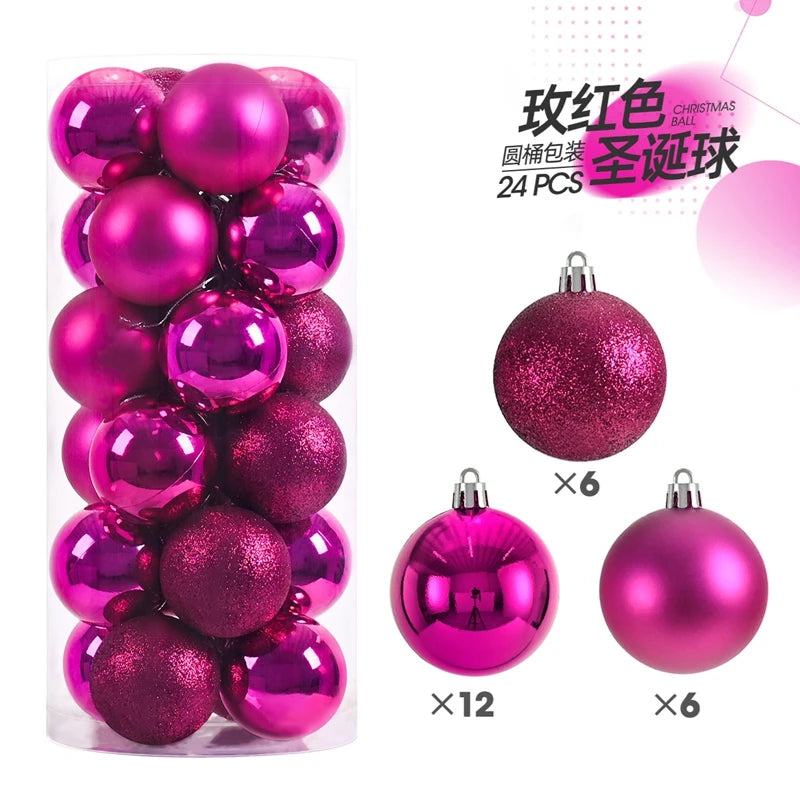 1Box 3/4cm Christmas Balls Christmas Tree Ornaments Xmas Hanging Tree Pendants Home Party Christmas Tree Decor New Year Gifts