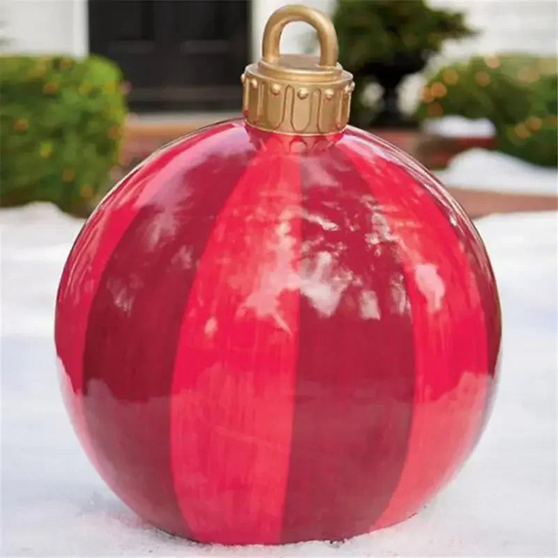 Big Outdoor Christmas Inflatable Decorated Ball 60cm PVC Giant Big Large Balls Xmas Tree Decorations Ball without Light Ornament