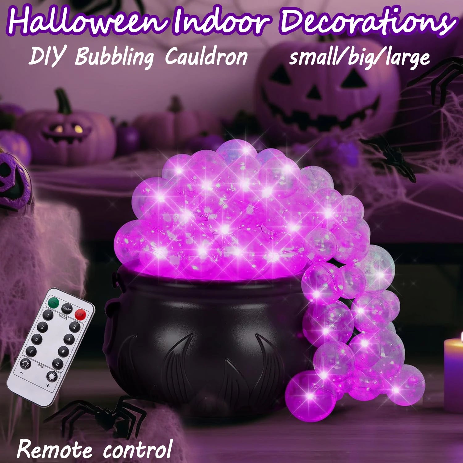Halloween Decorations Indoor DIY Bubbling Cauldron Set  Hocus Pocus Party Decor Spooky Vintage Decor for Home Kitchen Room Party