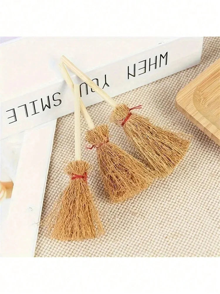 10pcs Halloween brooms, mini brooms, Halloween decorations, autumn decorations, room decorations, kitchen decorations