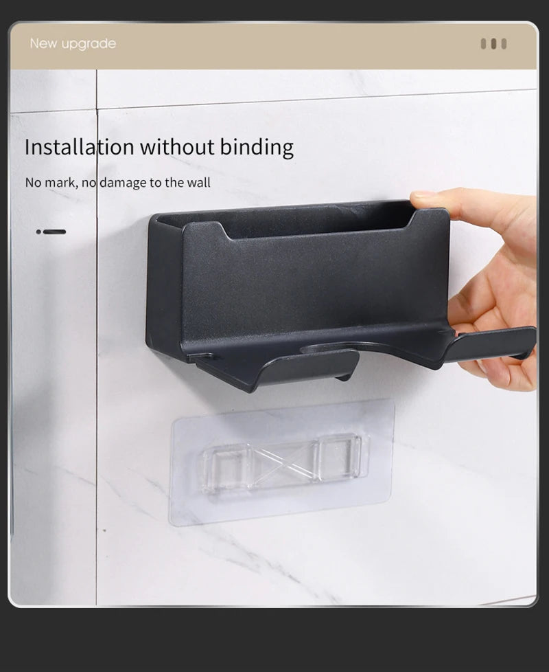 Bathroom Shelf Dryer Cradle Wall Shelves Hair Dryer Holder Shower Hairdryer Organizer Box Toilet Blower Holder Shelf Bathroom