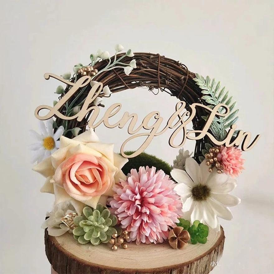10Cm/15cm/20cm Artificial Rattan Frame Home Wedding Christmas Party Outdoor Decor DIY Gifts Bride Wreath Wall Hanging Accessory