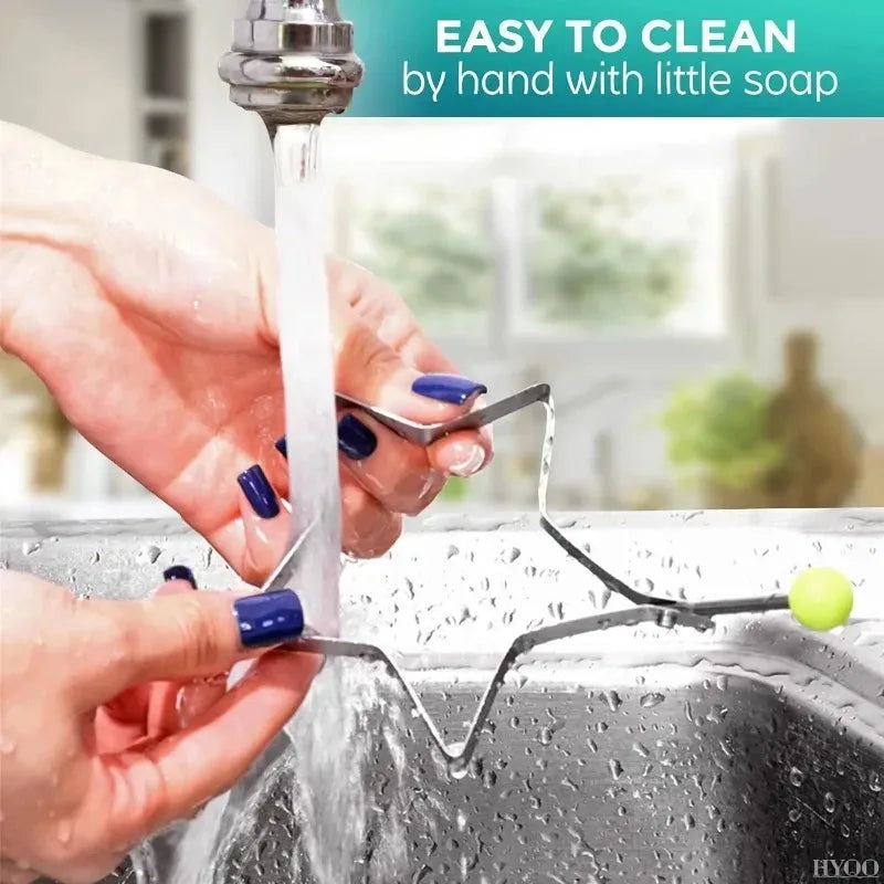 5Pcs Stainless Steel Eggs Rings Mold With Handle,Round Non-stick Pancake Omelette Mold For Griddle,Egg Shaper Home Kitchen Items