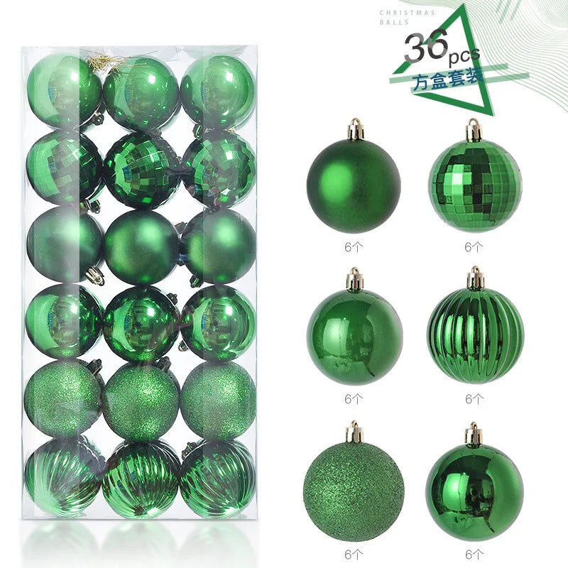 1Box 3/4cm Christmas Balls Christmas Tree Ornaments Xmas Hanging Tree Pendants Home Party Christmas Tree Decor New Year Gifts