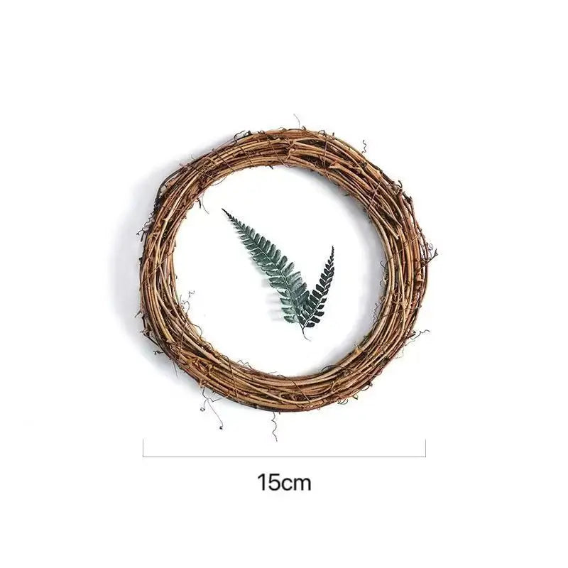10Cm/15cm/20cm Artificial Rattan Frame Home Wedding Christmas Party Outdoor Decor DIY Gifts Bride Wreath Wall Hanging Accessory