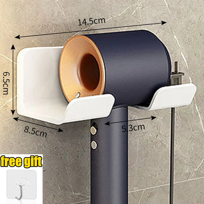 Bathroom Shelf Dryer Cradle Wall Shelves Hair Dryer Holder Shower Hairdryer Organizer Box Toilet Blower Holder Shelf Bathroom