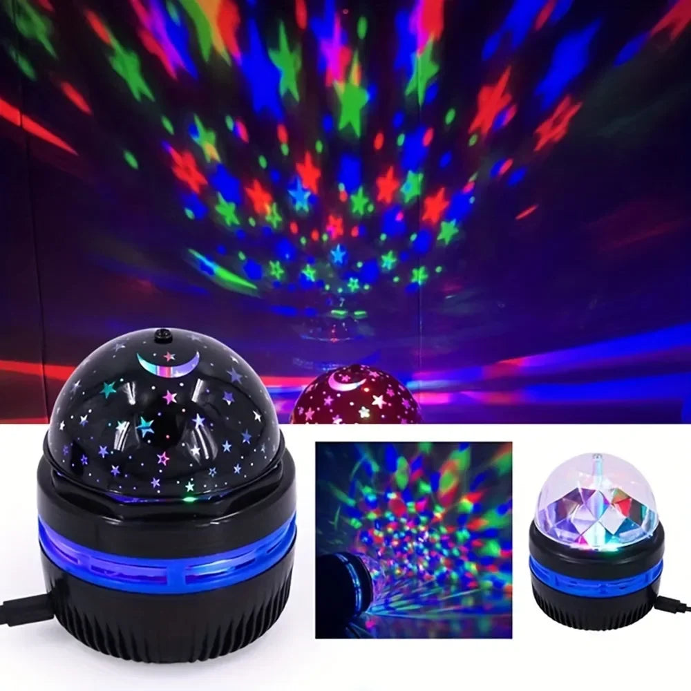 5V Star Galaxy Projector Night Light Sky Colorful Display for Bedrooms Gaming Room USB Auto-Rotating Ambiance for Bedrooms Party