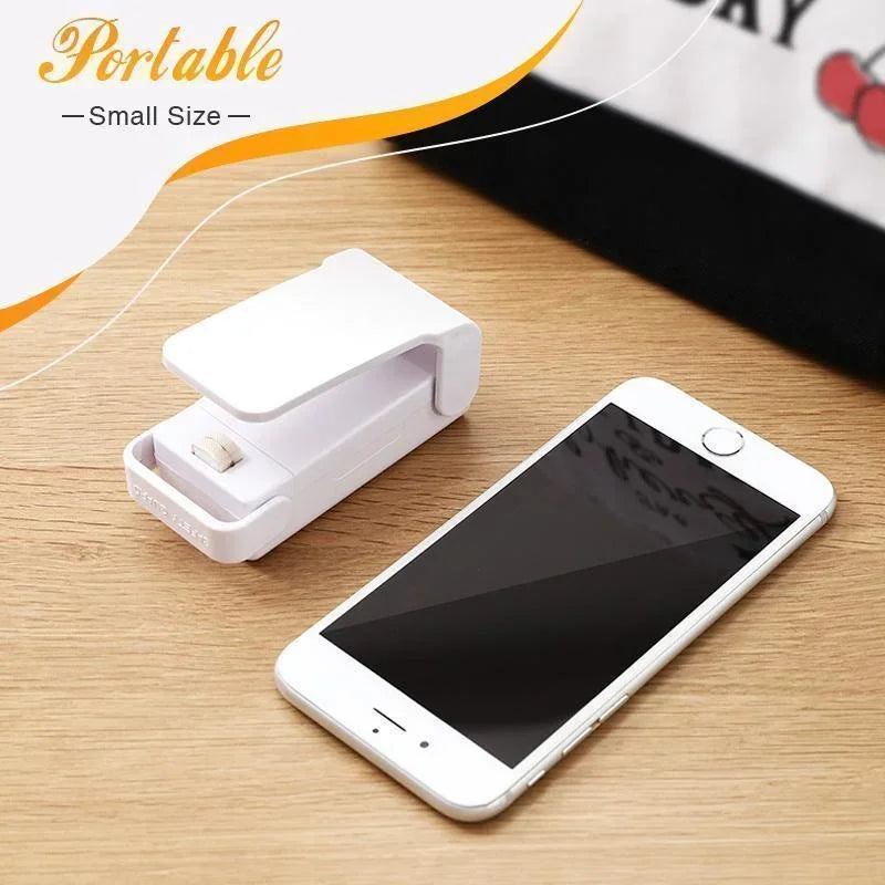 Portable Mini Sealer Home Heat Bag Plastic Food Snacks Bag Sealing Machine Food Packaging Kitchen Storage Bag Clips Wholesale