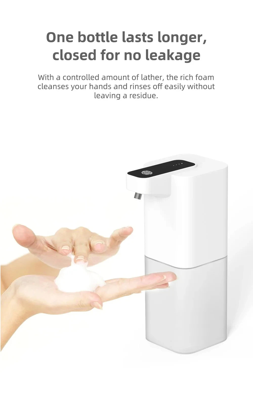 Automatic Soap Dispenser Infrared Sensor Hand Sanitizer USB Rechargeable Foam Hand Sanitizer Applicable To Kitchen And Bathroom