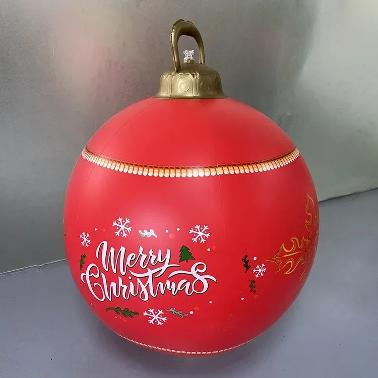 Big Outdoor Christmas Inflatable Decorated Ball 60cm PVC Giant Big Large Balls Xmas Tree Decorations Ball without Light Ornament