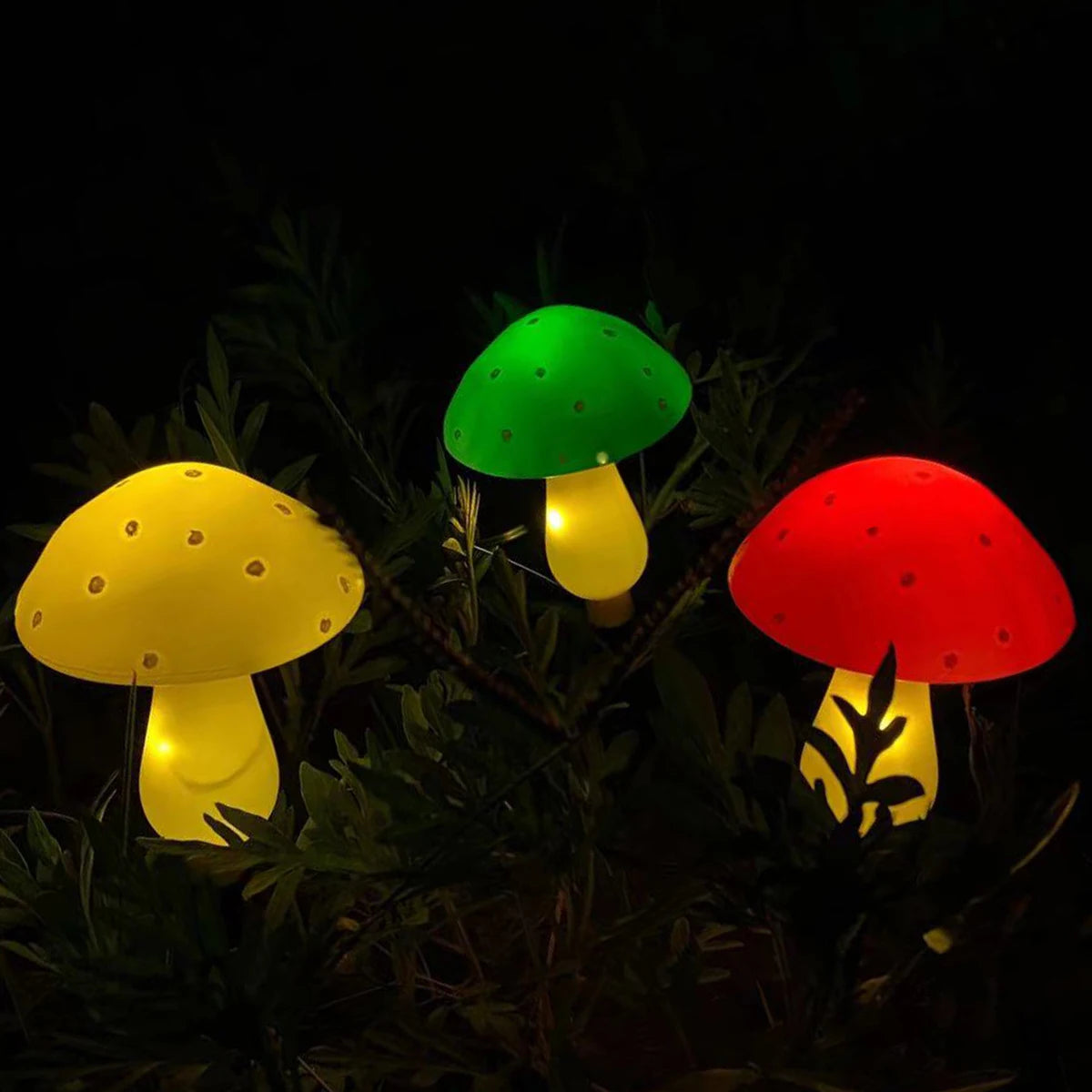 12LEDS Solar Panel Mushroom Fairy Light Garden Outdoor Decor Waterproof Night Lamp Yard For Christmas Wedding Party Decoration