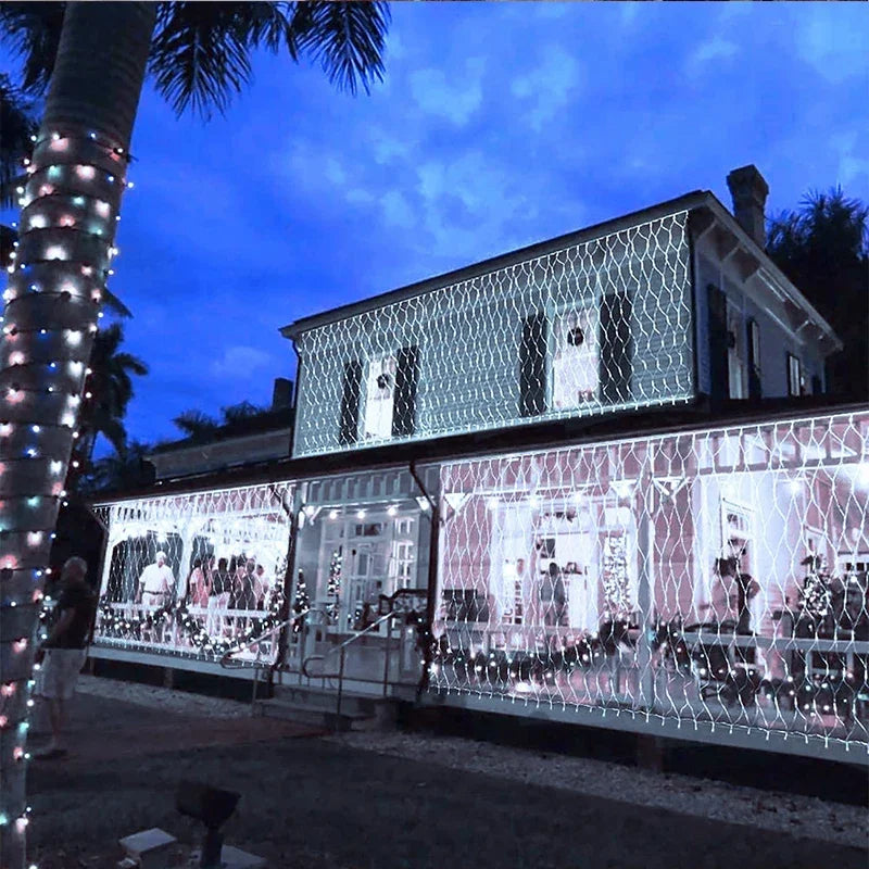 1M-36M LED Outdoor Fishing Net Christmas Fairy Lights Festoon Garden Street Garland Curtain Wedding Tree Ramadan Decoration 2026