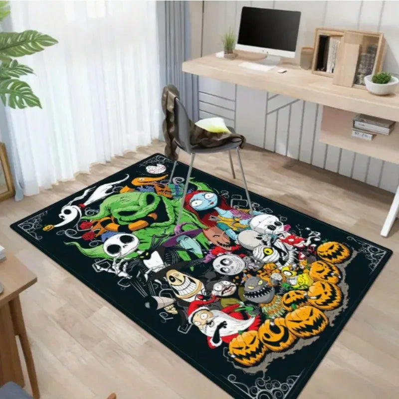 1pc Nightmare Before Christmas Outdoor Carpet Jack Skellington Halloween Christmas Floor Mat Patio Camping Living Room Bedroom
